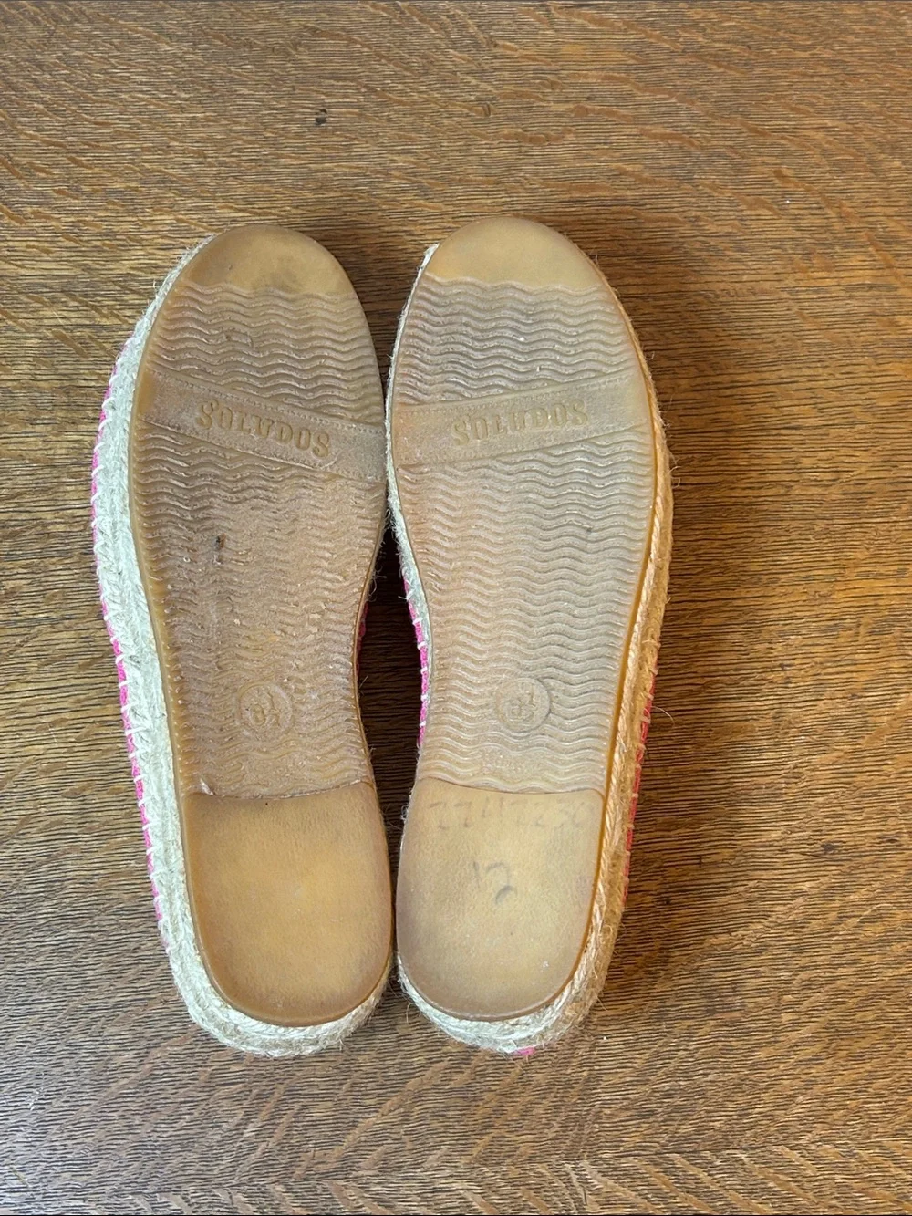 Soludos Elephant Embroidered Platform Espadrilles Smoking Slippers Pink size 6.5